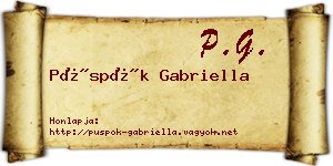 Püspök Gabriella névjegykártya