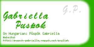 gabriella puspok business card